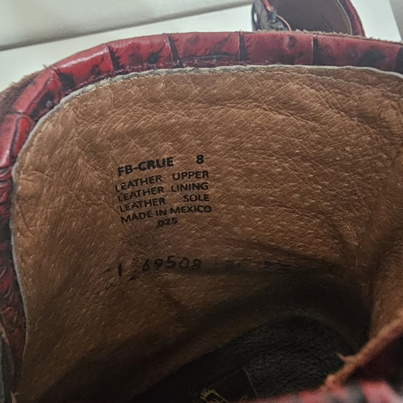 Freebird by Steven Burgundy Leather Ankle Boots Crue - Picture 13 of 16